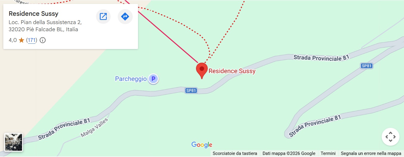 Mappa Residence Sussy Falcade